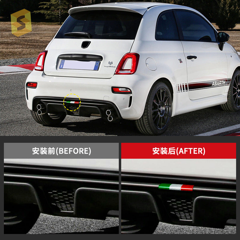 Real Carbon Fiber Rear Bumper Lip Trim for Fiat Abarth 595