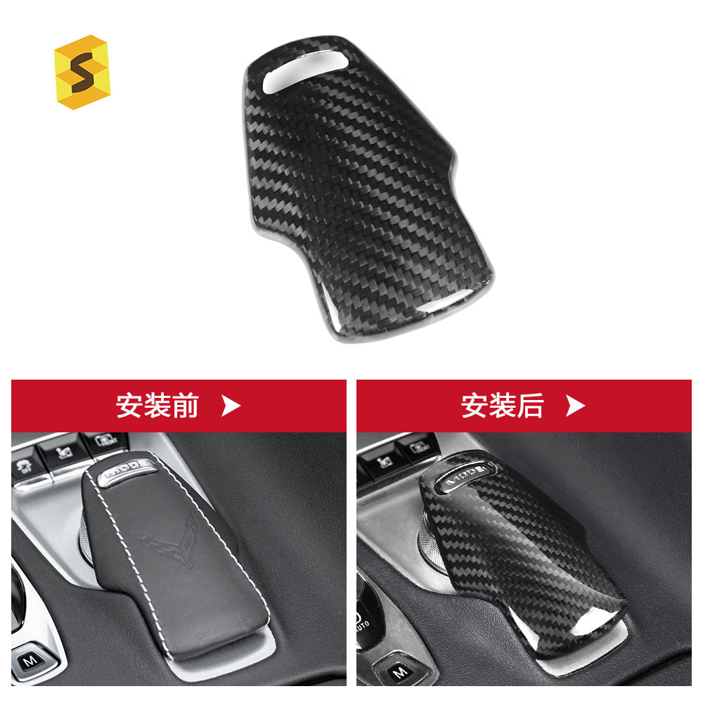 Real Carbon Fiber Gear Shift Knob Cover for Corvette C8 (2020 - 2023)