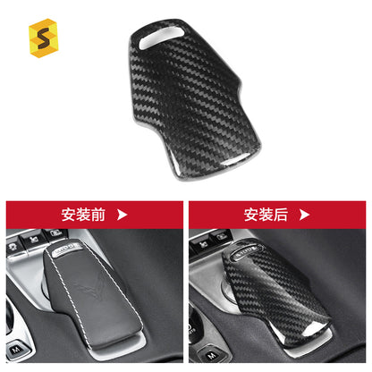 Real Carbon Fiber Gear Shift Knob Cover for Corvette C8 (2020 - 2023)