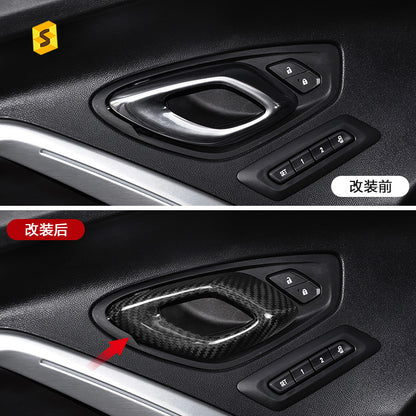 Real Dry Carbon Fiber Interior Door Handle Trim for Chevrolet Camaro (2016+)