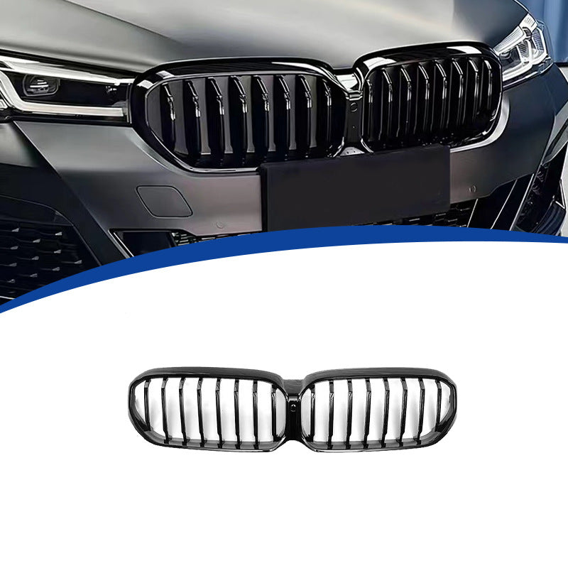 Single-Slat Front Grille for BMW 5 Series G30 (2021 - 2023), Glossy Black