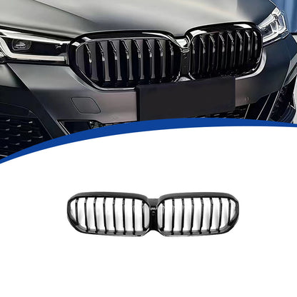 Single-Slat Front Grille for BMW 5 Series G30 (2021 - 2023), Glossy Black