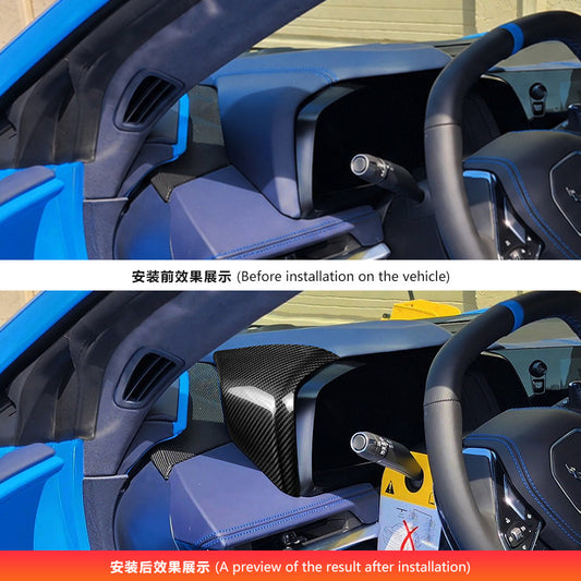 Carbon Fiber Dashboard Panel Cover for Chevrolet Corvette C8