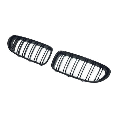 Double-Slat Front Grille for BMW 6 Series F06 F12 (2011 - 2016), Glossy Black