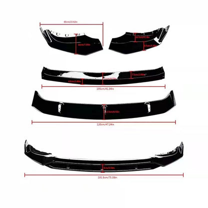 Blacked-Out 4-Section Front Lip Spoiler for BMW X5 G05 (2020 - 2023), Water Transfer