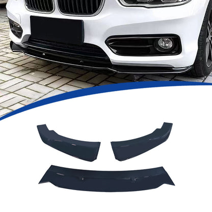 Standard 3-Section Front Lip Spoiler for BMW 1 Series F20 (2015 - 2019), Glossy Black