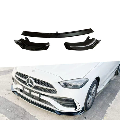 Sport 3-Section Front Lip Spoiler for Mercedes-Benz C-Class W206 (2022 - 2026), Glossy Black