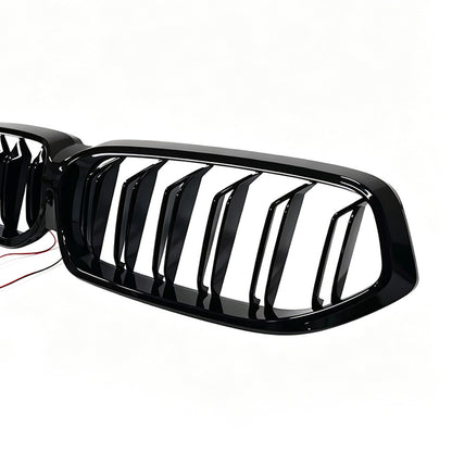 Side-Lit LED LED Illuminated Front Grille for BMW 6 Series GT G32 (2021 - 2026), Glossy Black