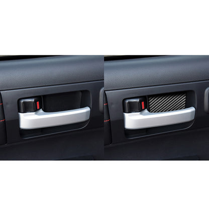 4PCS Prepreg Dry Carbon 3*3 3K Real Carbon Fiber Interior Door Bowl Overlay Trim for Toyota Tundra XK50 Facelift (2014-2021)