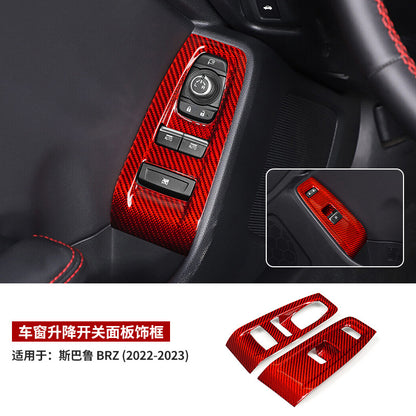 Real Carbon Fiber Window Switch Panel Trim for Subaru BRZ (2022+)
