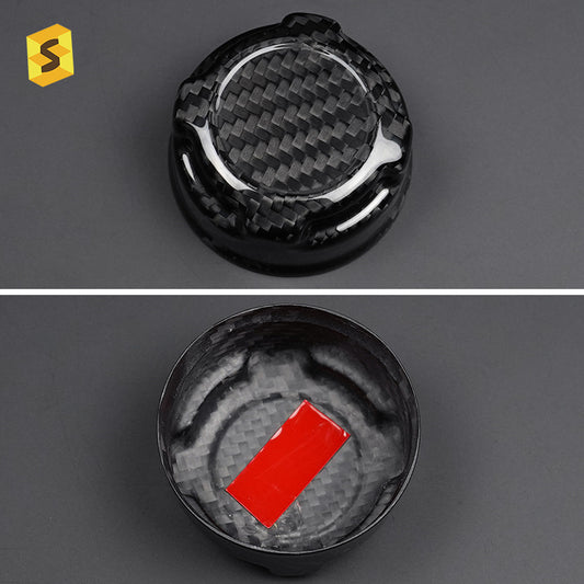 Real Carbon Fiber Coolant Cap Cover for Fiat 500 Abarth (alternate view 3)