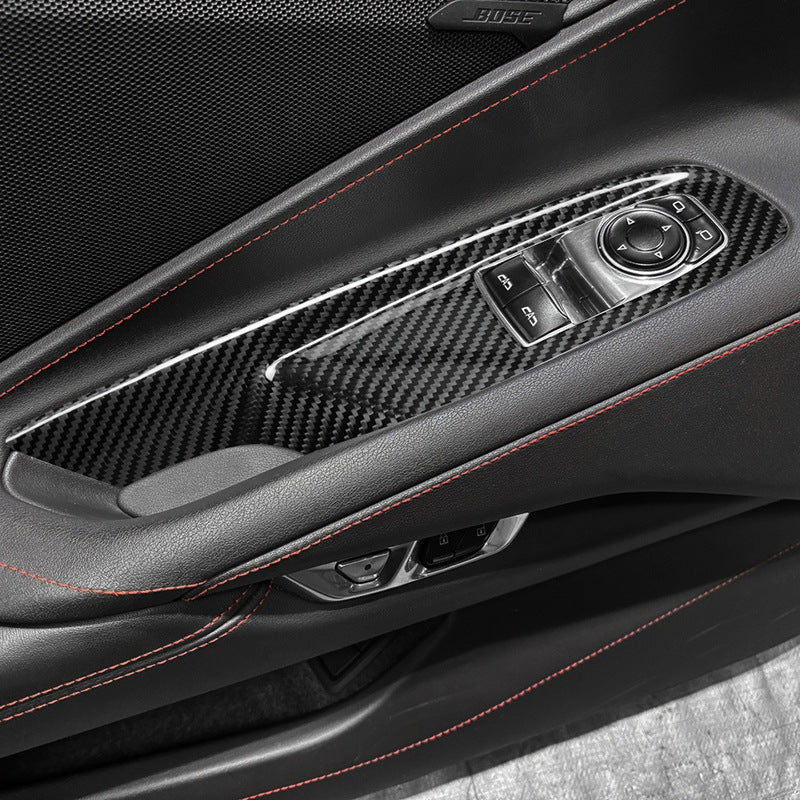 Carbon Fiber Driver Window Switch Trim for Corvette C8