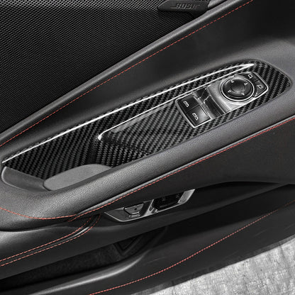 Carbon Fiber Driver Window Switch Trim for Corvette C8