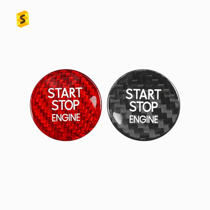 Real Carbon Fiber Ignition Push-Start Button Trim for Toyota / Lexus