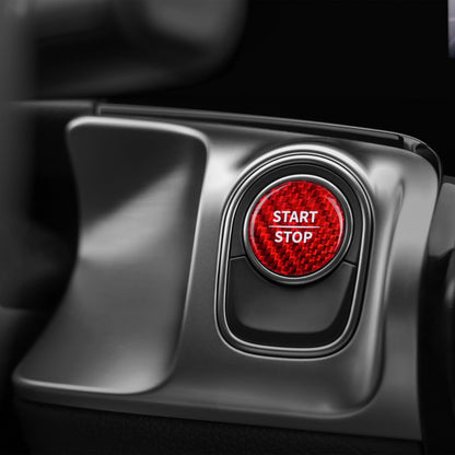 Real Carbon Fiber Ignition Push-Start Button Trim for Mercedes-Benz EQA (2025)