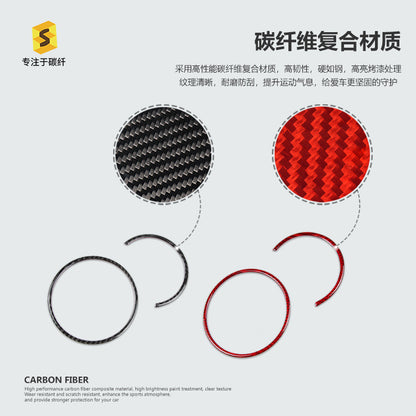 Epoxy Resin Carbon Fiber Decorative Ring Trim for MINI / MINI Countryman F60 (2014+)