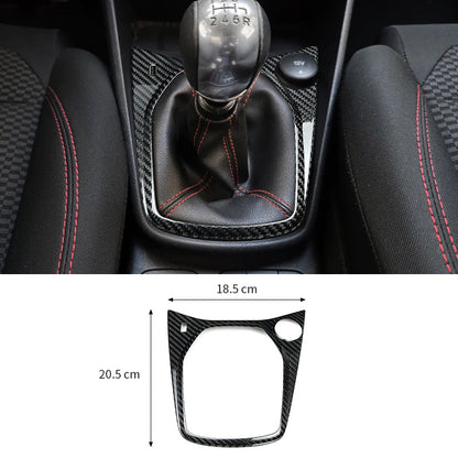 Real Carbon Fiber Gear Shift Panel Cover for Ford Fiesta