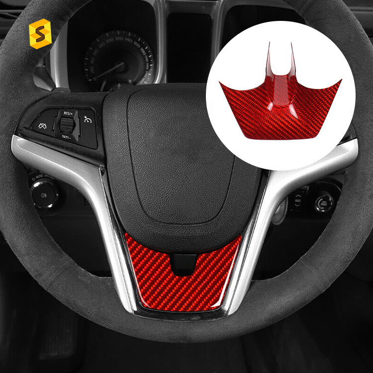 Real Dry Carbon Fiber Steering Wheel Lower Trim for Chevrolet Camaro (2012 - 2015)