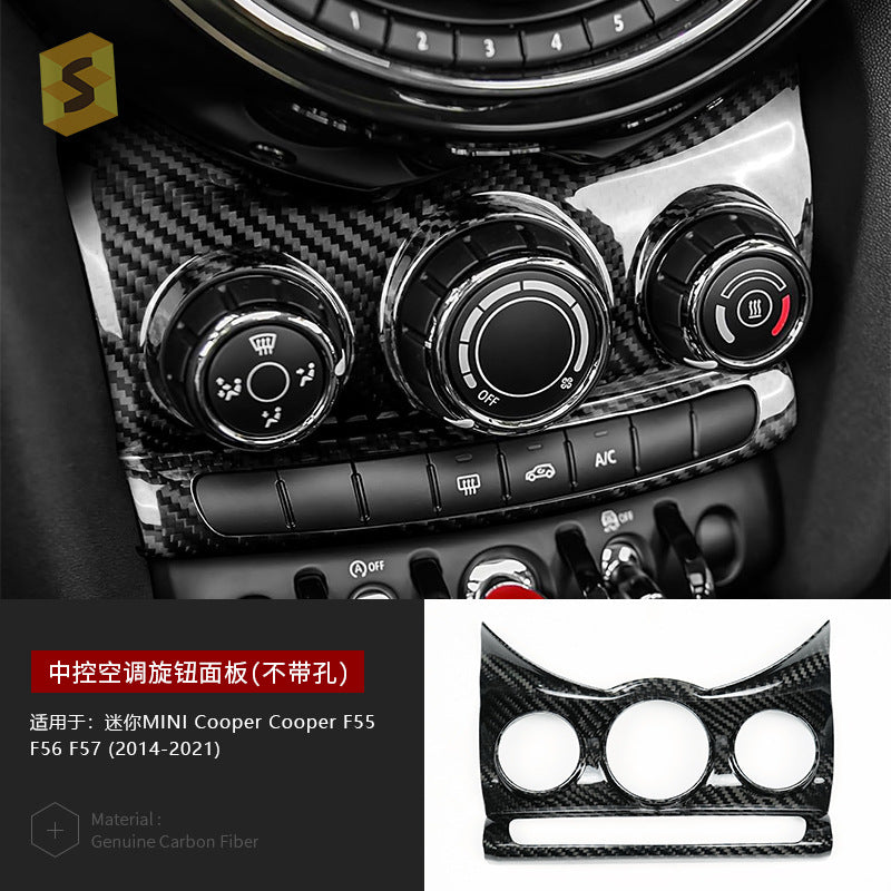 Real Carbon Fiber AC Knob Panel Trim for MINI Cooper F55 (2014 - 2021)