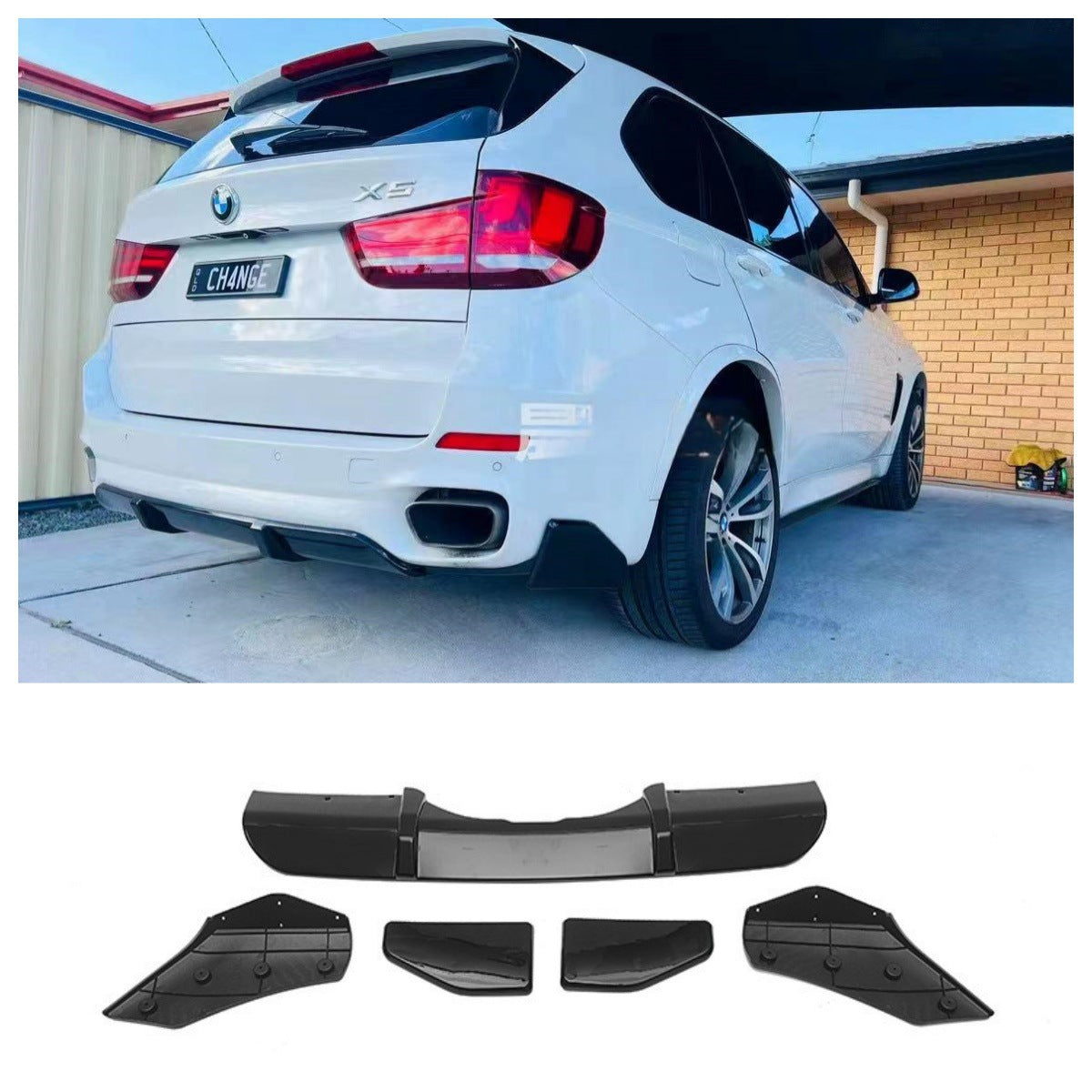 MT 3-Section Rear Diffuser Lip for BMW X5 F15 (2013 - 2019)