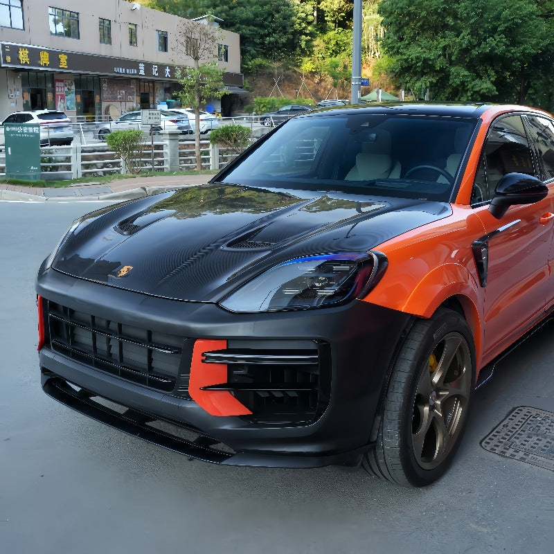 适用于保时捷24卡宴9Y0升级TurboGT前杠大包围后杠机盖前后唇包围