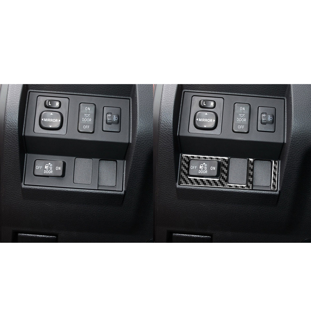 Prepreg Dry Carbon 3*3 3K Real Carbon Fiber Interior Headlight Switch Ring Trim for Toyota Tundra XK50 Facelift (2014-2021)