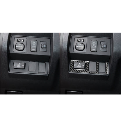 Prepreg Dry Carbon 3*3 3K Real Carbon Fiber Interior Headlight Switch Ring Trim for Toyota Tundra XK50 Facelift (2014-2021)