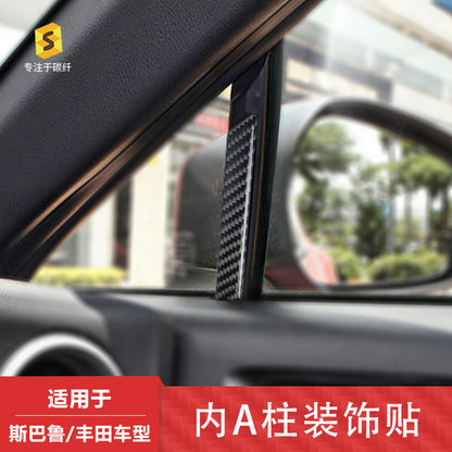Carbon Fiber A-Pillar Trim Strip for Subaru BRZ / Toyota 86