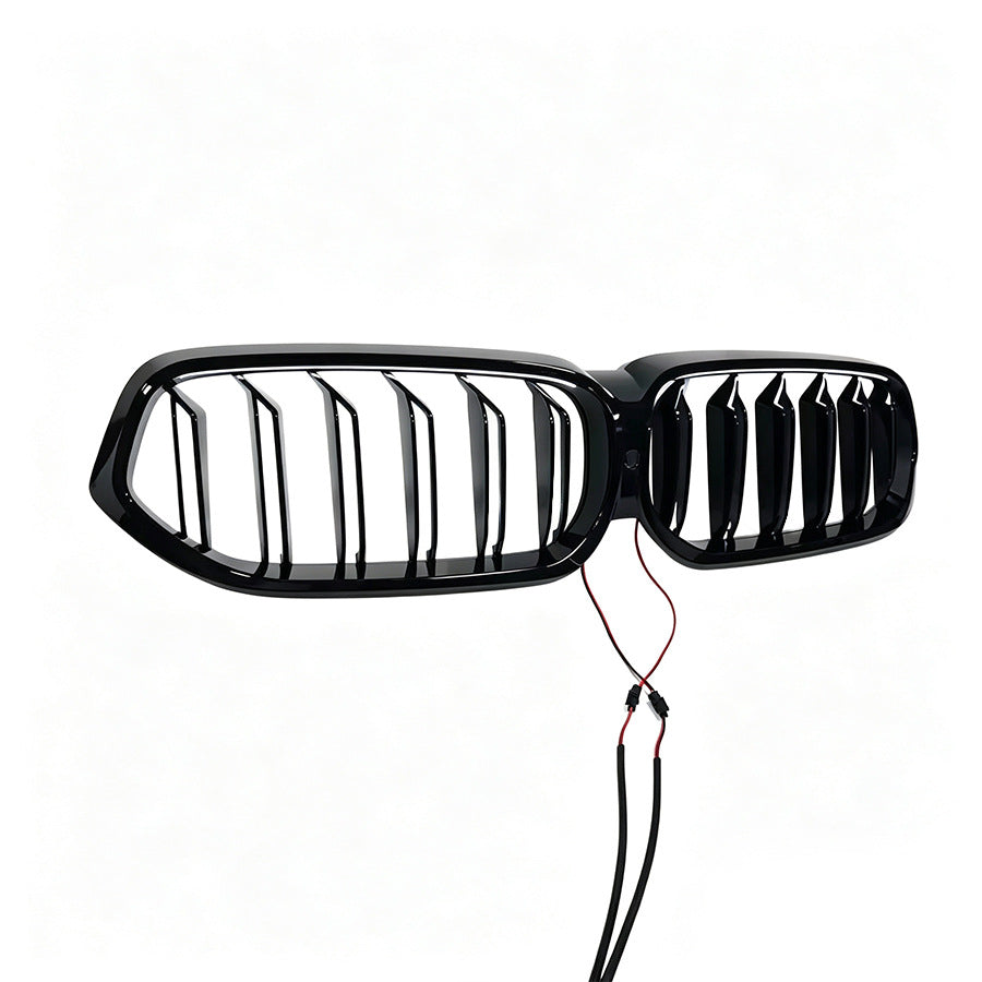 Side-Lit LED LED Illuminated Front Grille for BMW 6 Series GT G32 (2021 - 2026), Glossy Black