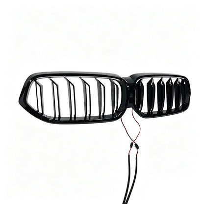 Side-Lit LED LED Illuminated Front Grille for BMW 6 Series GT G32 (2021 - 2026), Glossy Black
