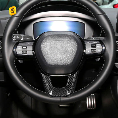 Carbon Fiber Steering Wheel U-Shape Lower Trim for Honda Civic 11th Gen (2022+)