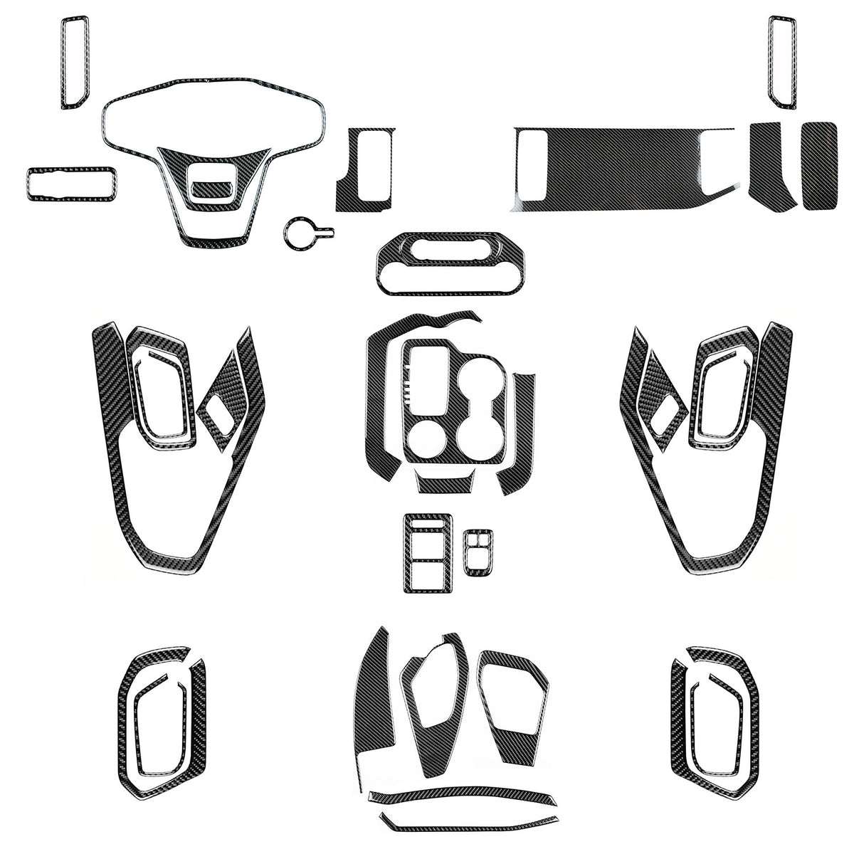 Real Carbon Fiber Decorative Trim for Ford Bronco (2025)