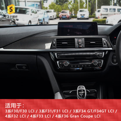 Real Carbon Fiber Center Console & Dashboard Trim for BMW 3 / 4 Series