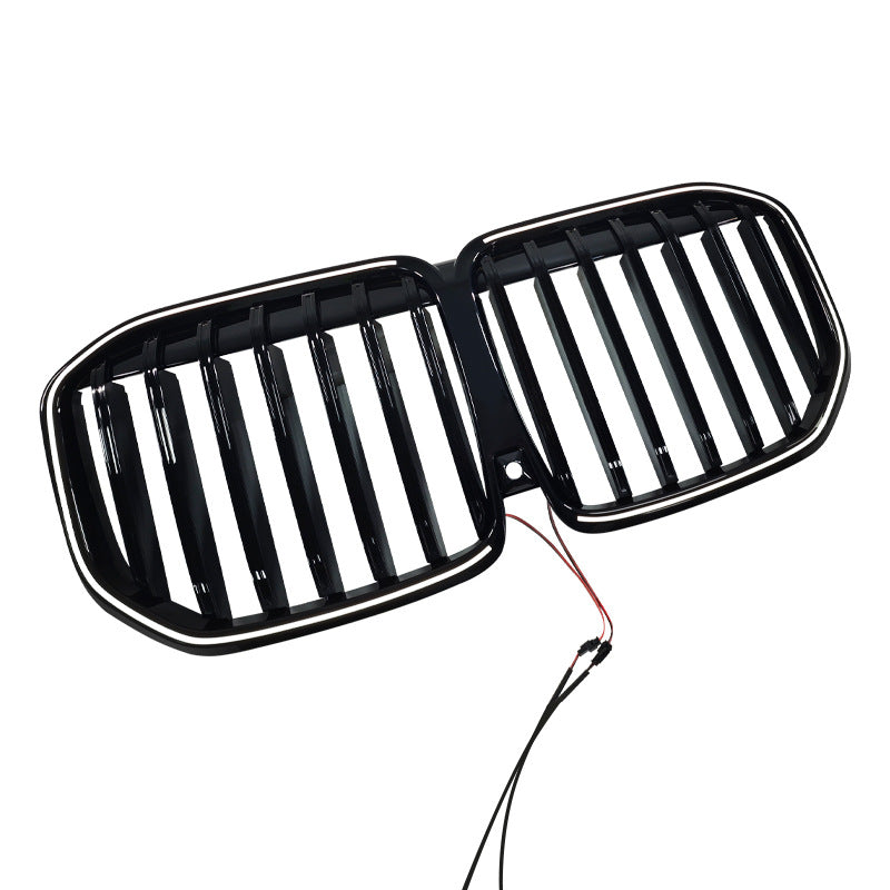 LED Illuminated Front Grille for BMW X7 G07 (2023 - 2026), Glossy Black