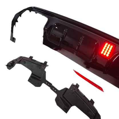 Brabus-Style LED Illuminated Rear Diffuser Lip for Mercedes-Benz S-Class W222 (2014 - 2016)