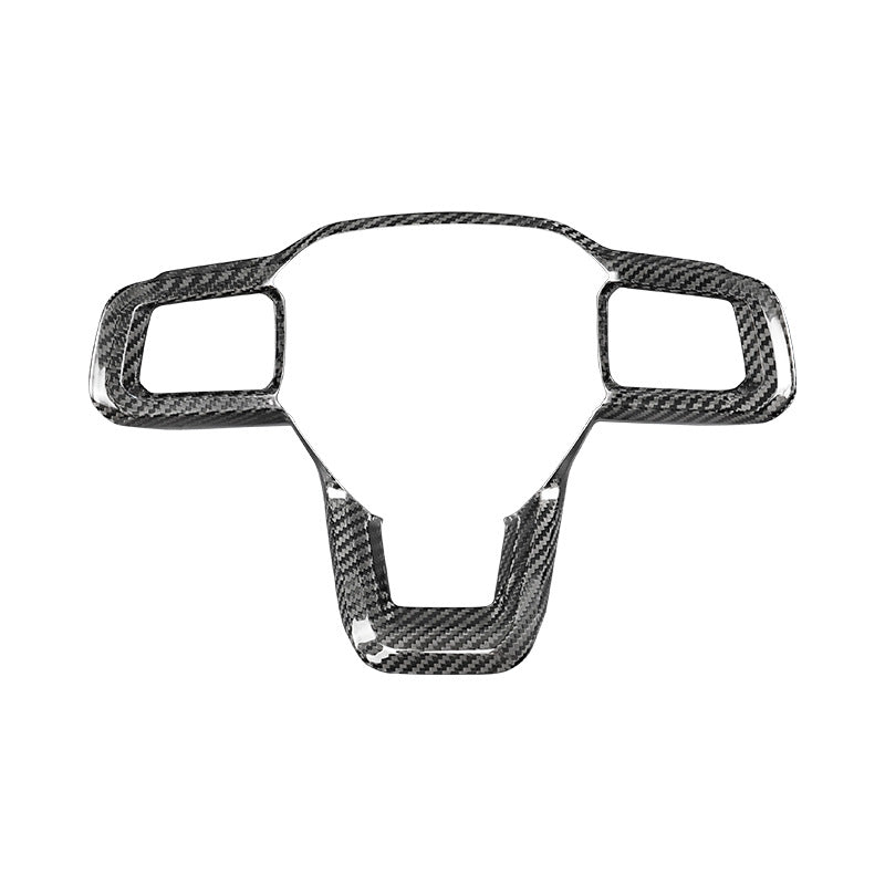 Real Carbon Fiber Steering Wheel Trim for Ford Mustang (2024)