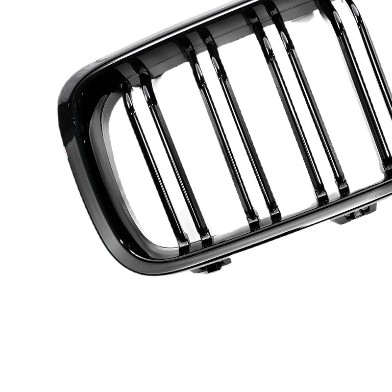 Double-Slat Front Grille for BMW 3 Series F30 (2013 - 2018), Glossy Black