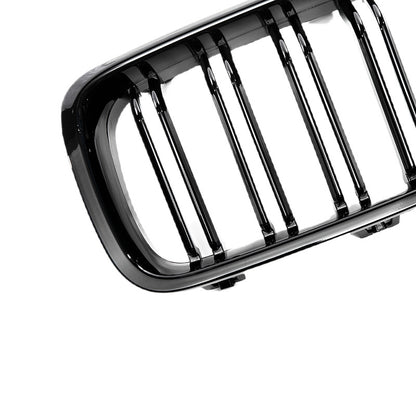 Double-Slat Front Grille for BMW 3 Series F30 (2013 - 2018), Glossy Black