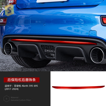 Real Carbon Fiber Rear Bumper Lip Trim for Fiat