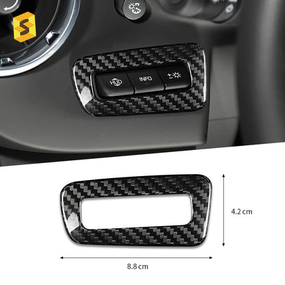 Real Carbon Fiber HUD Switch Frame Trim for Chevrolet Camaro