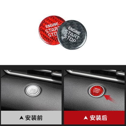 Real Carbon Fiber Push-Start Button Trim for Hyundai Elantra / Tucson