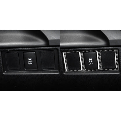 Prepreg Dry Carbon 3*3 3K Carbon Fiber Interior Triple Switch Pannel Overlay Trim for Toyota Tundra XK50 Facelift 2014-2021