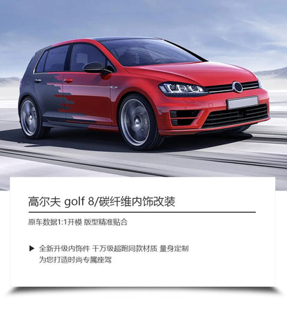 Carbon Fiber Push-Start Button Trim for Volkswagen Golf 8