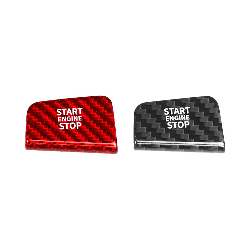 Real Carbon Fiber Push-Start Button Trim for BMW 5 Series
