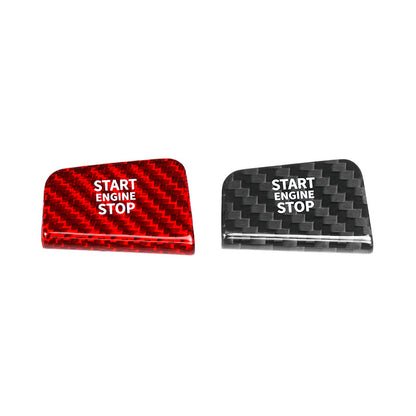 Real Carbon Fiber Push-Start Button Trim for BMW 5 Series