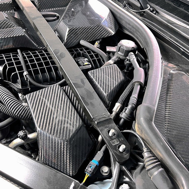 Autoclave Dry Carbon Fiber Engine Bay Battery Cover Radiator Intake Cover Strut Bar Water Splash Guard For BMW M2 G87 M3 G80 G81 M4 G82 G83 (S58 Engine) | Clip-On