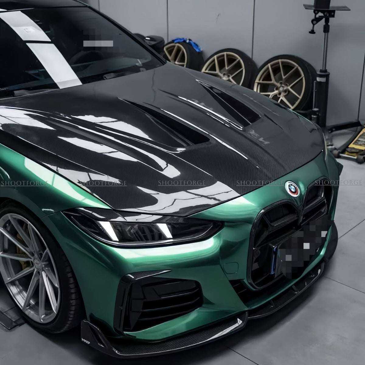 适用于宝马改装升级真干碳纤维开孔机盖N款BMW 4系 G22 G23 G26
