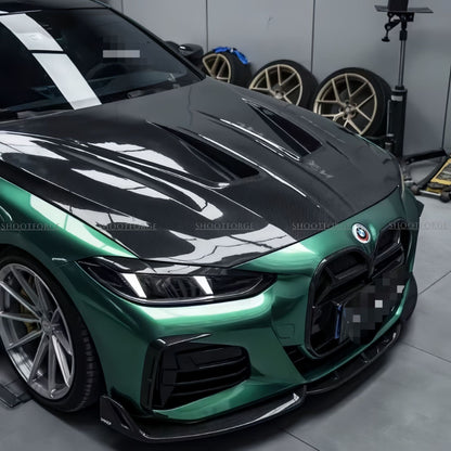适用于宝马改装升级真干碳纤维开孔机盖N款BMW 4系 G22 G23 G26