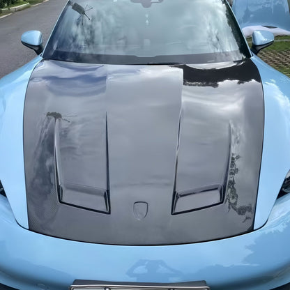 适用保时捷taycan改装开孔机前备箱turbo前盖汽车大小包围尾翼