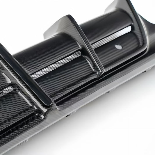 Dry Carbon Fiber Rear Lip with LED & Hollow Rear Bumper Corners for BMW X5M F95 (2020+)